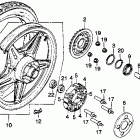 CB400TII Cb40tii  rear wheel