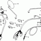 CX500 Рулевые рычаги , переключатели и тросы