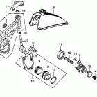 CB125S Front brake caliper 76,78
