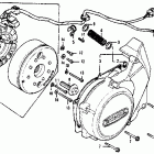 CB400A Крышка картера левая