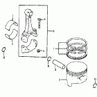 CB400A Поршни и шатуны