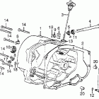 CB550K Крышка картера правая