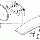 XR75 Front fender @ number plate