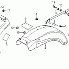 CB750A Заднее крыло