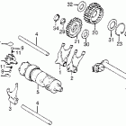 CR125M Барабан и вилки переключения