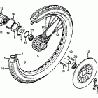 CB125S Front wheel @ front brake disk 76,78