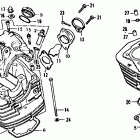 XL125 Cylinder head @ cylinder