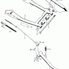 Z50A Swingarm @ chain case @ rake pedal