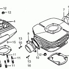 MT125R Цилиндр и головка цилиндра