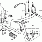 CB125S Pedal @ kick arm @ stand 76,78