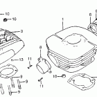 CR125M Cylinder head @ cylinder