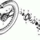 XL100 Front wheel @ panel