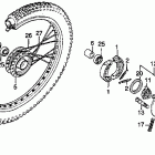 CT125 Front wheel @ panel