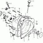 CB400F Right crankcase cover  @ clutch lever
