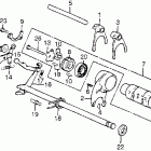 CB550F Shift drums @ shift fork