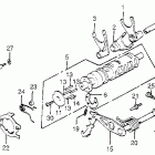 GL1000LTD Барабан и вилки переключения