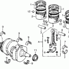 CB550F Коленвал и поршни