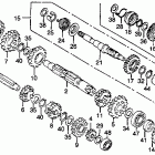 CT125 Transmission @ kick starterspindle