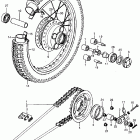 CB400F Rear wheel @ driven sprocket