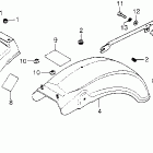 CB750A Заднее крыло