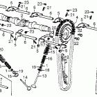 CB550F Camshaft @ valve @ tensioner