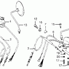 CB750K Рулевые рычаги , переключатели и тросы