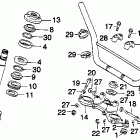 MT250 Steering stem @ top bridge  @ handlebar