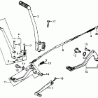 CR250M Kick starter arm @ brake pedals