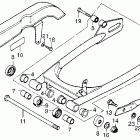 CB200T Rear fork @ chain case