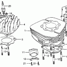 MR250 Цилиндр и головка цилиндра