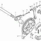 CB200T Задний тормоз