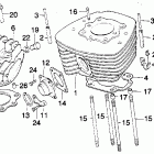 MT250 Цилиндр и головка цилиндра