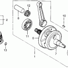 TL125S Коленвал и поршни