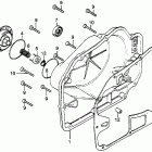 CB500T Крышка картера правая