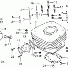 MT125 Cylinder head @ cylinder