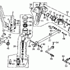 CB750F Rear master cylinder @ rear brake caliper @ gearshift pe...