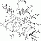 CB500T Крышка картера левая