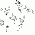 TL125S Вилка переключения передач
