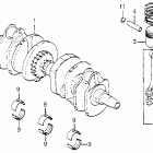 CB750K Коленвал и поршни