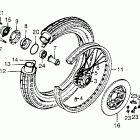 CB550F Front wheel @ disc