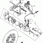 CB500T Front brake caliper @ disc