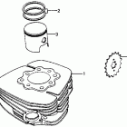 CR250M Piston @ cylinder @ sprocket