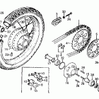 CB750F Rear wheel @ disc @ drive chain