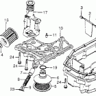 CB750A Oil pan @ oil filter