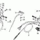 TL125S Рулевые рычаги , переключатели и тросы