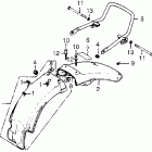 CB550F Заднее крыло