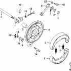 CB360T Задний тормоз
