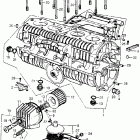 CB550K Crankcase @ oil filter