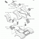 Bayou 400 4X4 (KLF400-B4) Наклейки предупреждения