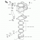 Bayou 400 4X4 (KLF400-B4) Цилиндр и поршни